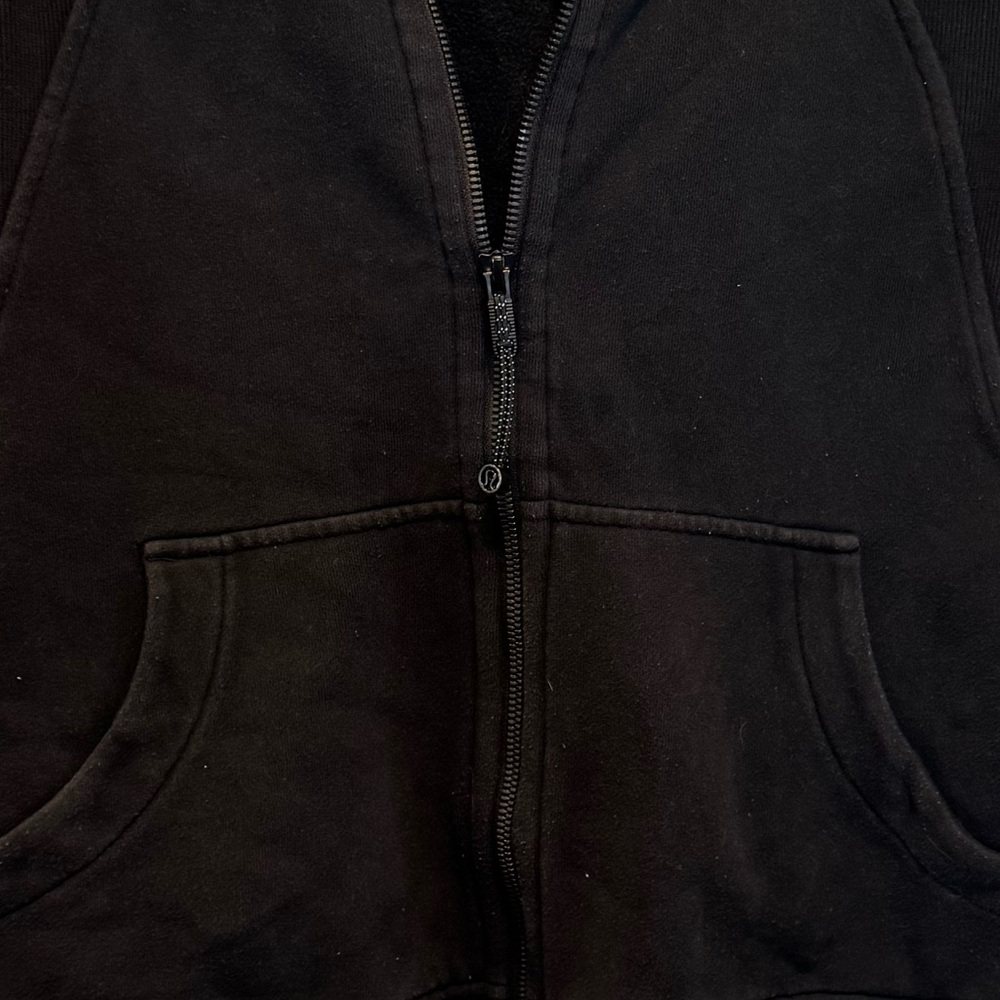Lululemon Black Zip-Up Oversized Crop Scuba Hooded Jacket Size XL/XXL - Picture 9 of 15